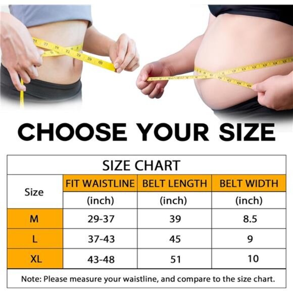 Waist Trimmer Belt Men Sweat Band Stomach Wrap Waist Trainer for Women - Picture 6 of 8